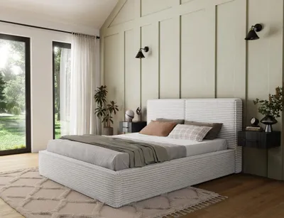 Obrázok produktu pre Manželská čalúnená posteľ 160x200 PENVIRO 2 - biela