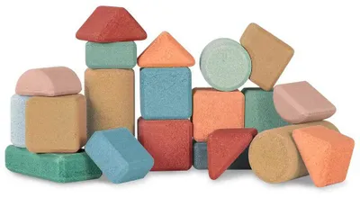 Image de Korko blocs de construction en liège multicolores 20 pièces