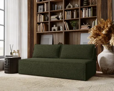 Produktbild von Kaiser Möbel Schlafsofa ,Sofa mit schlaffunktion und bettkasten, DUO Stoff Verita Dunkelgrün