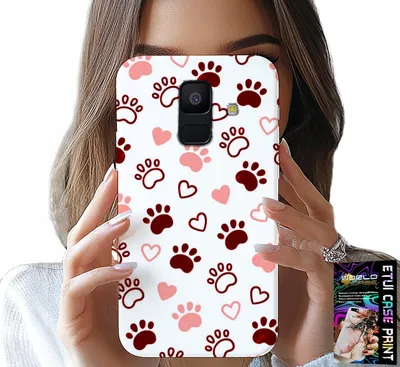Produktbild von Hülle Für Samsung A6 2018 - Hundepfoten Auf Weissem Hintergrund, Hund, Katze, Bär