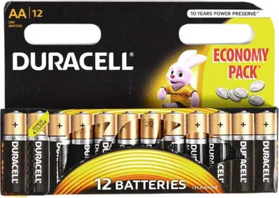 Produktbild von Duracell 5000394203334, Einwegbatterie, AA, Alkali, 1,5 V, 12 Stück(e), Schwarz, Bronze
