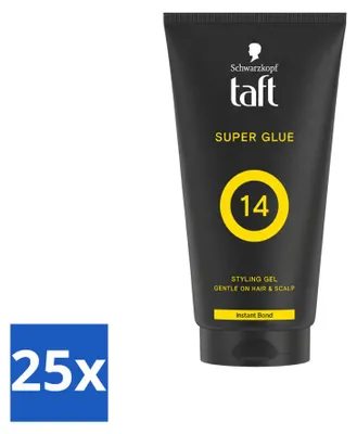 Obrázok produktu pre 25 kusov gélu Taft Men Power, superlepidlo, 14 – Maximálna fixácia – 150 ml – Výhodný balík – 25 kusov