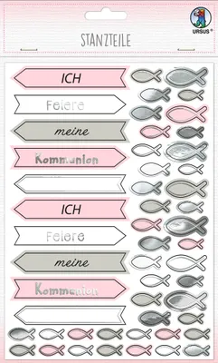 Produktbild von Ursus Stanzteile Ich feiere meine Kommunion 312 Stanzteile rosa