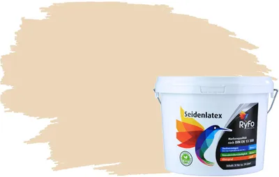 Produktbild von RyFo Colors Seidenlatex Trend Gelbtöne Baumwollebeige 3l  - bunte Innenfarbe, weitere Gelb Farbtöne und Größen erhältlich