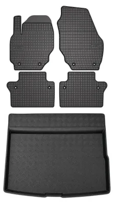 Productafbeelding van Rubberen automatten + kofferbakmat voor Volvo S60 II vanaf 2018 – 5-delig, zwart, op maat – Wielganizator SolidPRO