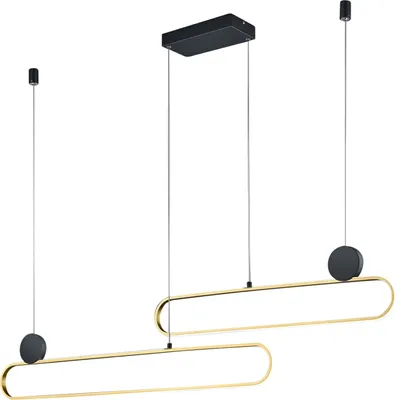 Obrázok produktu pre Závesné svietidlo LED - čierne - mosadz - kov - 1 svetlo - 138 x 150 cm - stmievateľné