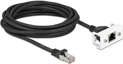 Zdjęcie produktu dla Przedłużacz sieciowy DELOCK do modułu Easy 45 S/FTP RJ45 męski na RJ45 żeński Cat.6A 5 m sc
