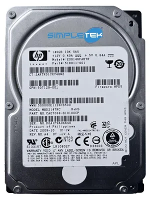 Image de HPE 518011-001 Disque dur interne 146 Go 10000 RPM 2.5" SAS (518011-001)