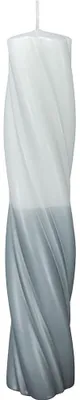 Produktbild von INNA-GLAS Blockkerze EMMANUELLE, schmal, gedreht, grau-zinn, 30cm, Ø6cm - Germany - Dip Dye Stumpenkerze