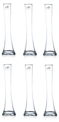 Produktbild von 6er Set Glasvasen, Blumenvasen SOLIFLEUR H. 26cm D. 4cm + 7cm klar Sandra Rich