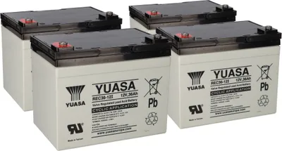 Zdjęcie produktu dla Akumulator 4x 12V 36Ah odpowiedni do e-mobilu, wózka inwalidzkiego, hulajnogi elektrycznej