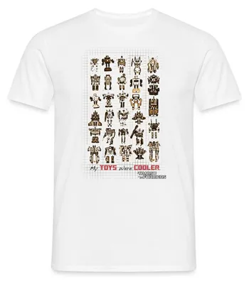 Produktbild von Spreadshirt Transformers G1 My Toys Were Cooler Retro 80er Männer T-Shirt, L, Weiß
