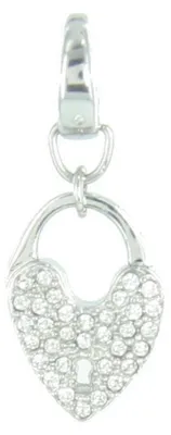 Produktbild von Fossil Anhänger Charms JF00034040 Schloss Edelstahl Strass