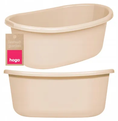 Produktbild von Hoga Große Ovale Schüssel Wäschewanne 30L Beige
