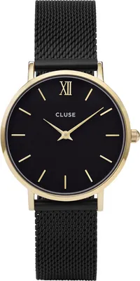 Produktbild von Cluse CL30026 Minuit Mesh Gold Black/Black Damenuhr