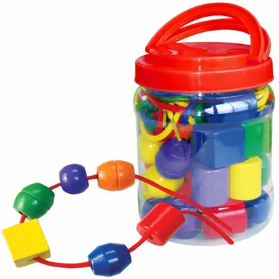 Obrázok produktu pre Korálky v krabici 30 ks drevené