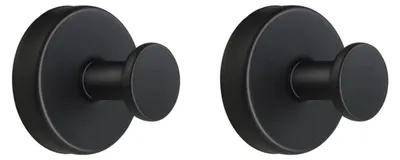 Immagine prodotto di Set da 2 ganci per asciugamani, colore nero, adatti per il bagno o la cucina