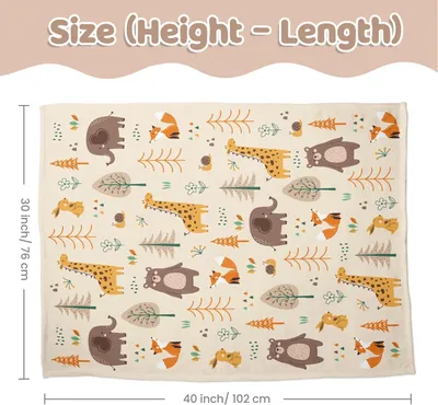Immagine prodotto di Coperta per neonato, 75 x 100 cm, 100% cotone, con motivo per passeggino