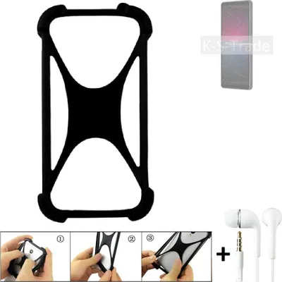 Produktbild von K-S-Trade Handy-Hülle + headphones kompatibel mit Sony Xperia 10 IV Schutz-Hülle Bumper Silikon Cover Case Silikoncase Silikonbumper TPU Softcase
