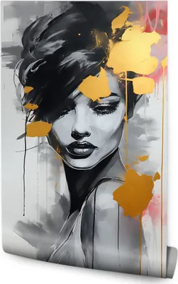 Produktbild von Muralo Vlies Fototapete Frau PORTRÄT Gesicht Abstraktion Glamour Stil Br. 180cm x Hö. 270cm