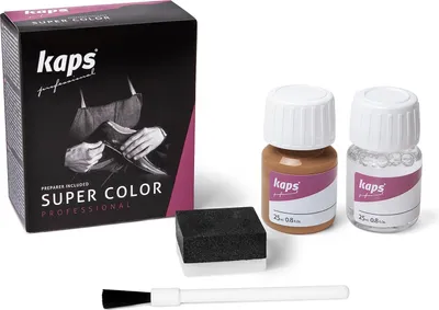 Produktbild von Kaps super colour Leder- & Kunstlederfarbe inkl. Reiniger - (109) Gazelle braun - 25ml