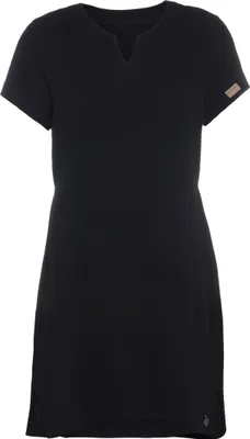 Produktbild von KNIT FACTORY - Indy Sommerkleid - Kleider - Strandkleid Damen - Luftig Tunika - Lockere Passform - Musselin kleid - 100% Baumwolle - Schwarz - S