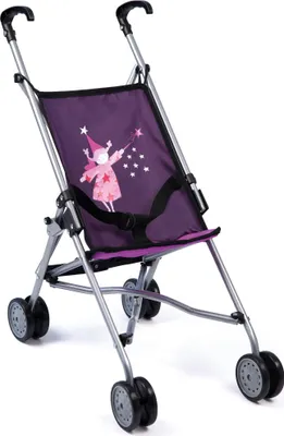 Zdjęcie produktu dla Bayer Design 30112AA - Wzek dla lalek, skadany, z podwjnymi koami, fioletowy, 50 x 27,5 x 55 cm