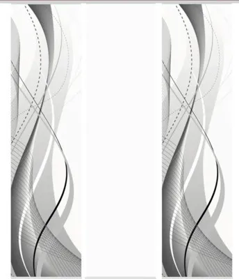 Produktbild von Schiebegardine 3er-Set Wuxi grau 60x245 cm