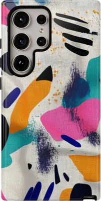 Produktbild von Buntes abstraktes Formenmuster – Hülle Kompatibel mit Samsung Galaxy S24 Ultra