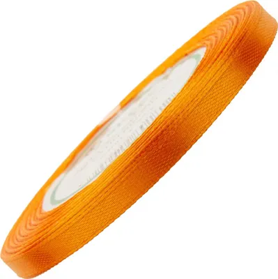 Produktbild von Satinband 6 mm - Orange - 32 lfm