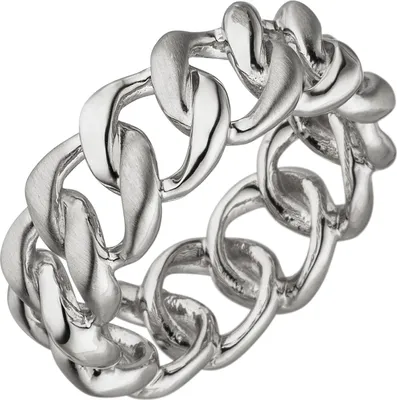 Produktbild von Gr. 56 Damen Ring 925 Sterling Silber teil matt Silberring