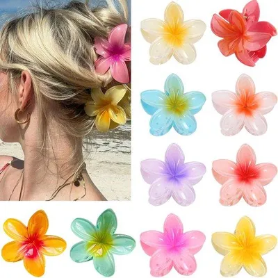 Produktbild von Grosse Haarspangen mit Blumen für Frauen und Mädchen - 10er Set