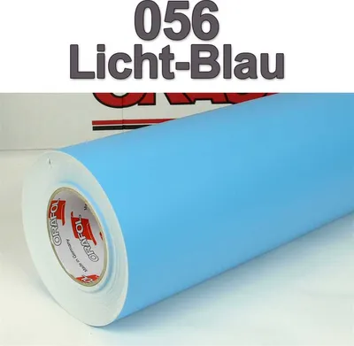 Produktbild von (6,34€/m²) Oracal® Möbelfolie 056 Lichtblau Matt 126 cm Breite Laufmeterware selbstklebende Folie Plotterfolie Klebe Folie Oracal 631 matte Küchenfolie
