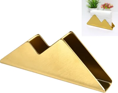 Produktbild von Vertikaler Taschentuch halter aus Edelstahl Western Restaurant Taschentuch halter Gesicht Papier halter Hotel Couch tisch Servietten halter, Gold Schneeberg