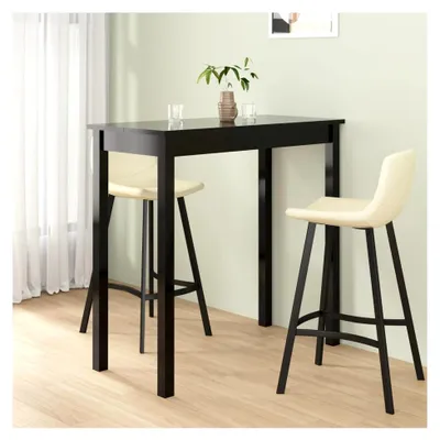 Produktbild von Bartisch MDF Schwarz 115×55×107 cm Stehtisch Küchentisch Anstelltisch