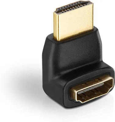 Produktbild von PureLink Adapter, HDMI St./HDMI Bu. gewinkelt 90°, FULL HD, BASIC, schwarz