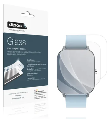 Zdjęcie produktu dla 2 folie ochronne matowe do smartwatcha Mopuea 1.4 - ochrona przed wstrząsami, twardość 9H, wykonane z tworzywa sztucznego przypominającego szkło