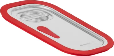 Produktbild von Mahlzeit GN Behälter Deckel mit Silikonrand für GN 1/4, Edelstahl Gastronomiebehälterdeckel