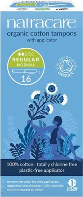 Produktbild von Natracare Organic Baumwolle Tampons with Applicator Regular 16 Pack