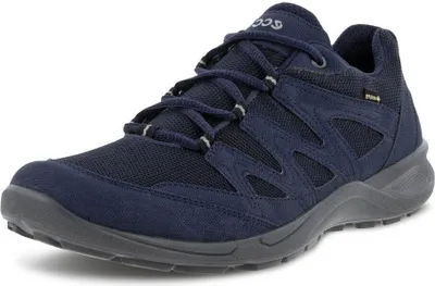 A single navy blue Ecco Terracruise II men's shoe is shown against a white background.