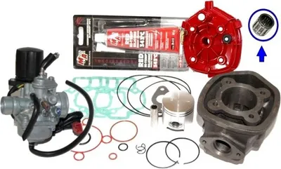 Produktbild von 70 Racing Zylinder VERGASER Kopf Set für Piaggio Zip 50 SP abBj2000 LC