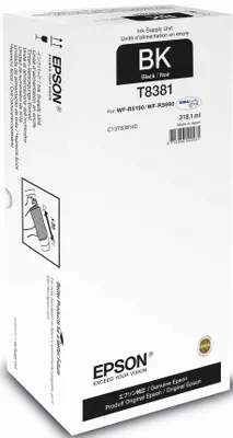 Immagine prodotto di Epson T8381 - 318,1 ml - Nero - Inchiostro di ricarica - per WorkForce Pro WF-R5190, WF-R5190DTW, WF-R5690, WF-R5690DTWF, WF-
