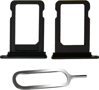 Produktbild von iPHONE 12 MINI SIM KARTEN HALTER TRAY ADAPTER FACH STECKER SLOT CARD + NADEL SCHWARZ