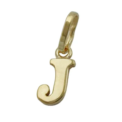 Produktbild von Anhänger 8x4mm Buchstabe J glänzend 9Kt GOLD gold 8x4mm