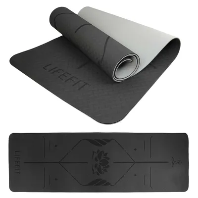Produktbild von Lifefit YOGA MAT LOTOS DUO, 183x58x0,6cm, schwarz