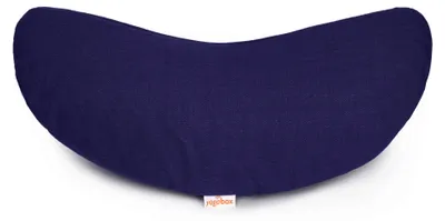 Produktbild von yogabox Yogakissen Halbmond BASIC - dunkelblau 40 x 17 x 12 cm Buchweizenschalen