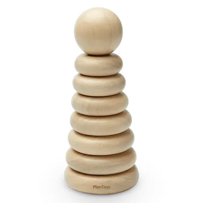 Produktbild von Plan Toys Stapelringe - Naturfarben