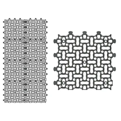 Produktbild von GARDENIX  Rasengitter Paddockplatte 8x 50x50 cm (2,00m²) Rasenwaben Parkplatzrasen Rasenmatten Kiesgitter Rasengitterplatten Schwarz