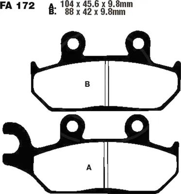 Produktbild von Bremsbeläge Vorderrad für Yamaha XTZ 660 H Tenere Baujahr 1991-1998 Bremsklotz von EBC - Neu