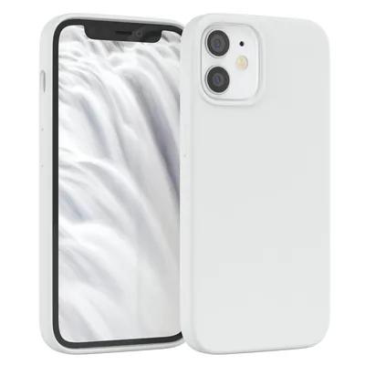 Produktbild von EAZY CASE Silikonhülle für Apple iPhone 12 Mini Silikon Backcover Schutz in Weiß